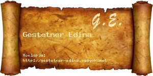 Gestetner Edina névjegykártya